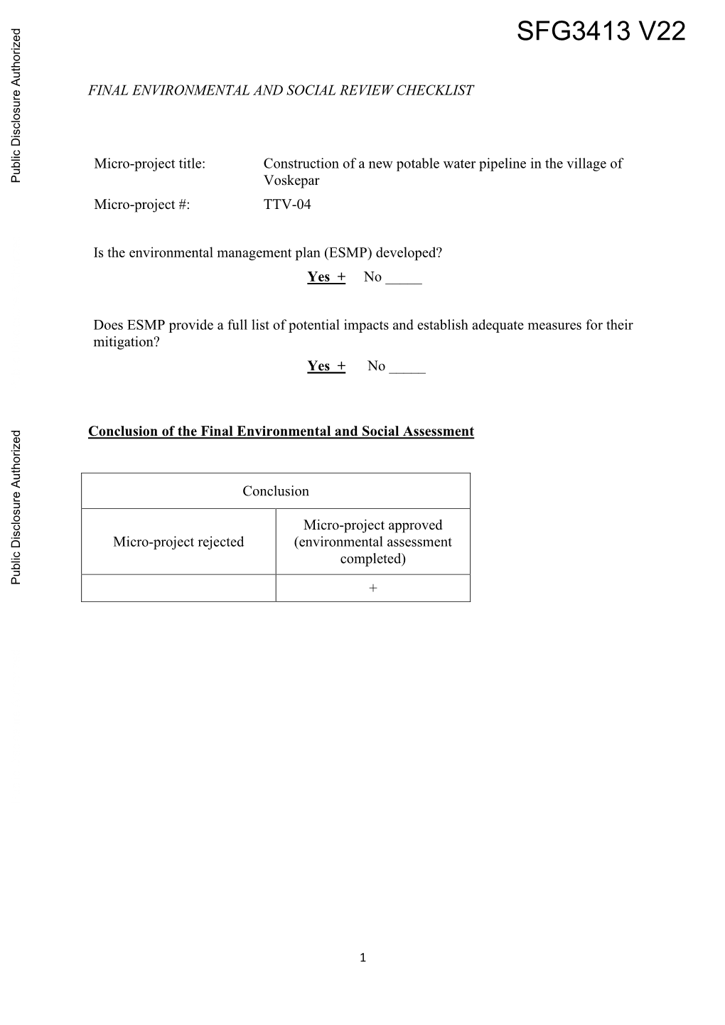 World Bank Document