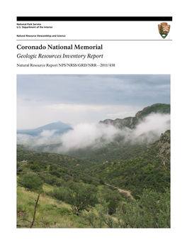 Geologic Resources Inventory Report, Coronado National Memorial