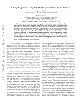 Arxiv:1606.02318V1 [Cond-Mat.Dis-Nn] 7 Jun 2016 the ﬁrst Category and Rely on Probabilistic Frameworks Gences in This Task Are at Present Substantially Unknown