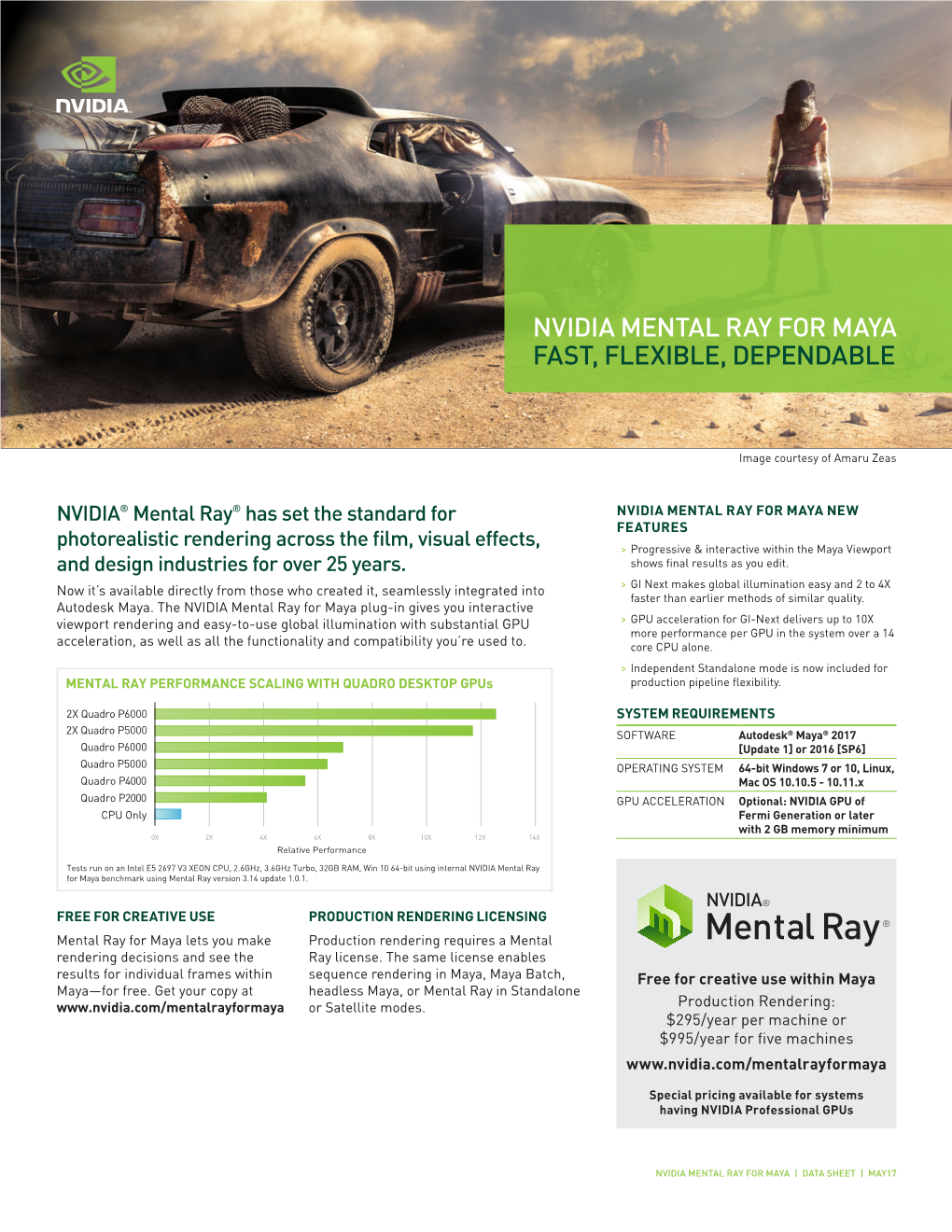 Data Sheet: NVIDIA Mental Ray for Maya