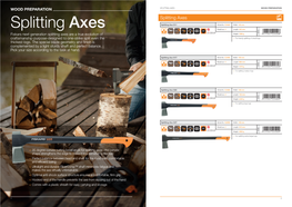 SPLITTING AXES WOOD PREPARATION Splitting Axes