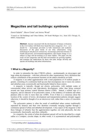 Megacities and Tall Buildings: Symbiosis