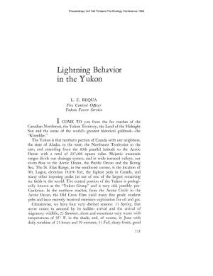 Lightning Behavior in the Yukon, By