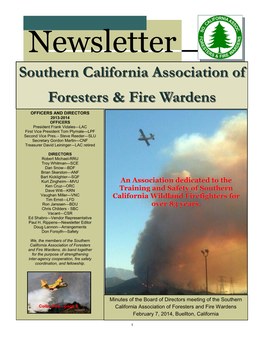 Southern California Association of Foresters & Fire Wardens