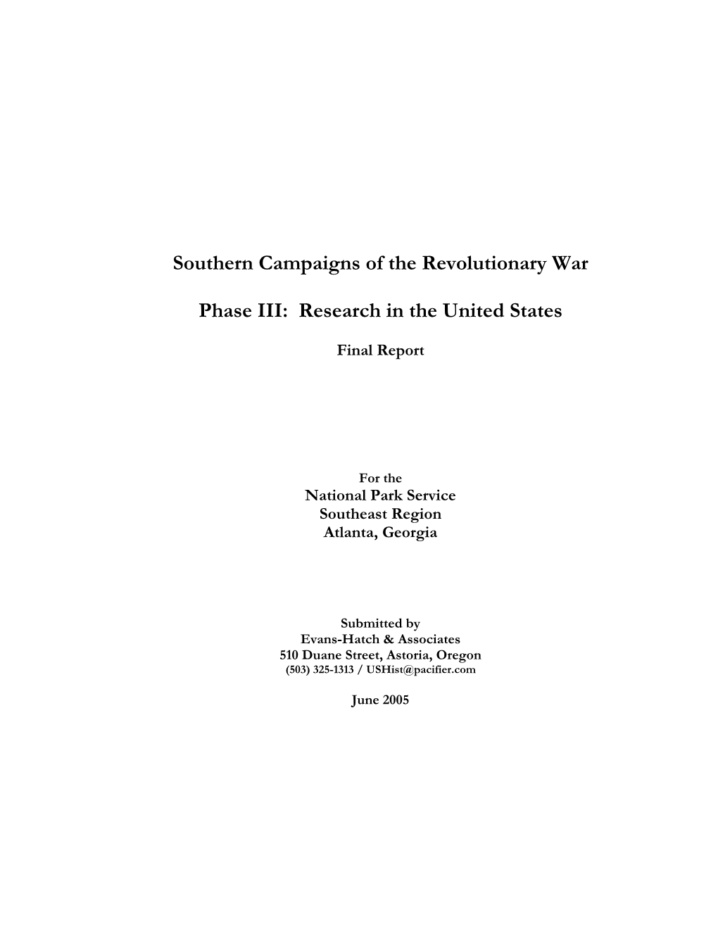 Southern Campaigns of the Revolutionary War