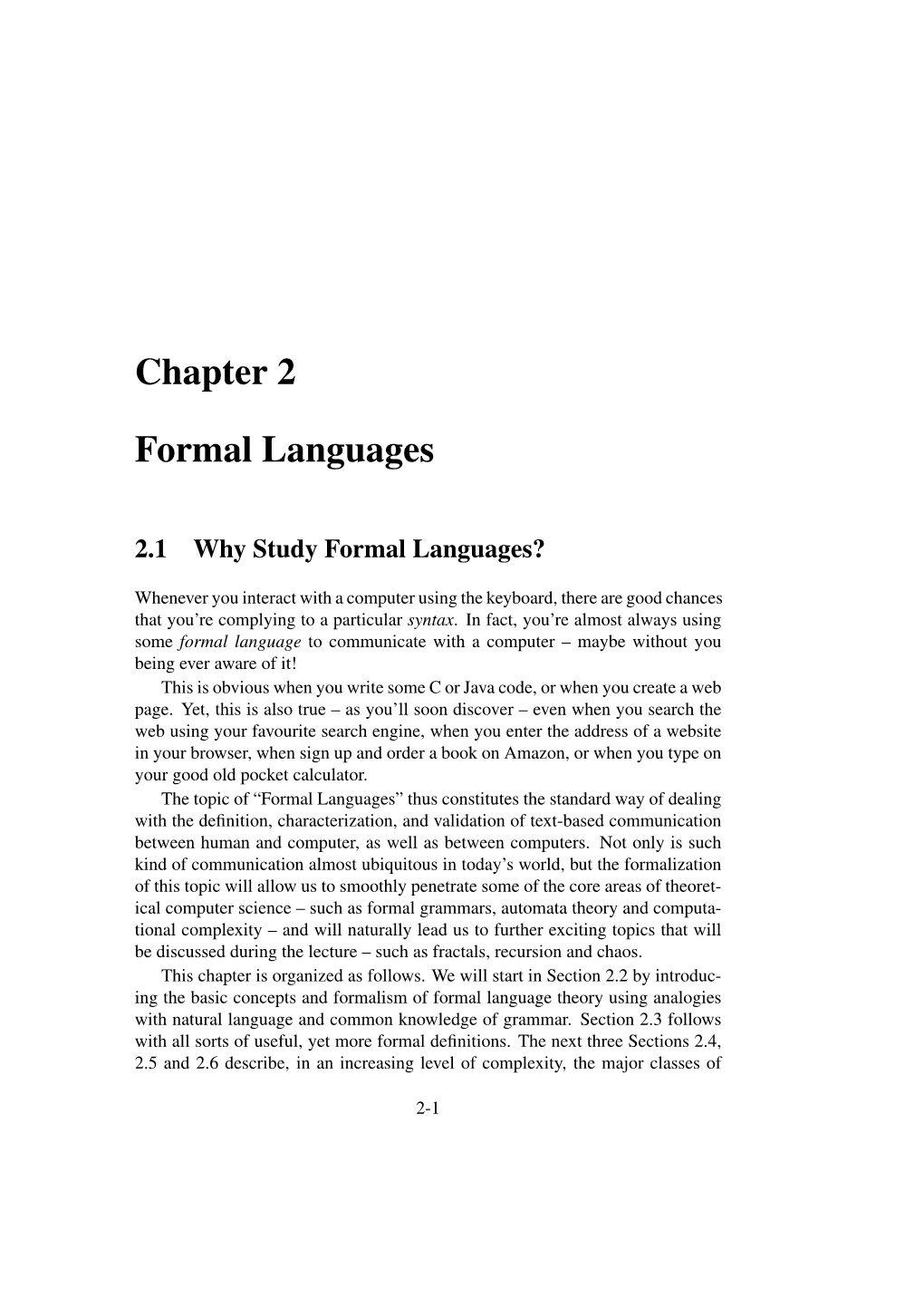 Chapter 2 Formal Languages