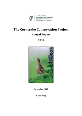 The Corncrake Conservation Project Annual Report