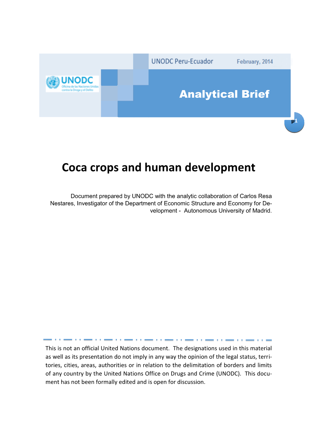 Coca Crops and Human Development