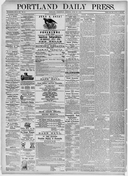 Portland Daily Press: June 30, 1875