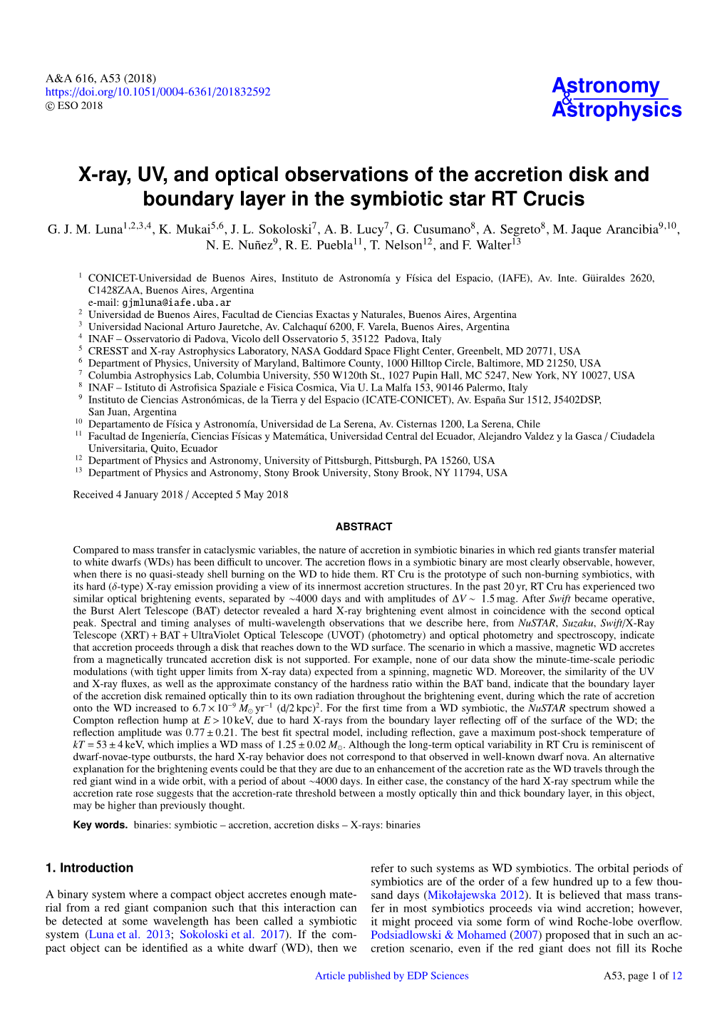 X-Ray, UV, and Optical Observations of the Accretion Disk and Boundary Layer in the Symbiotic Star RT Crucis G