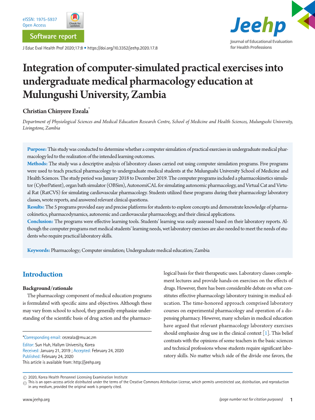 Integration of Computer-Simulated Practical Exercises Into