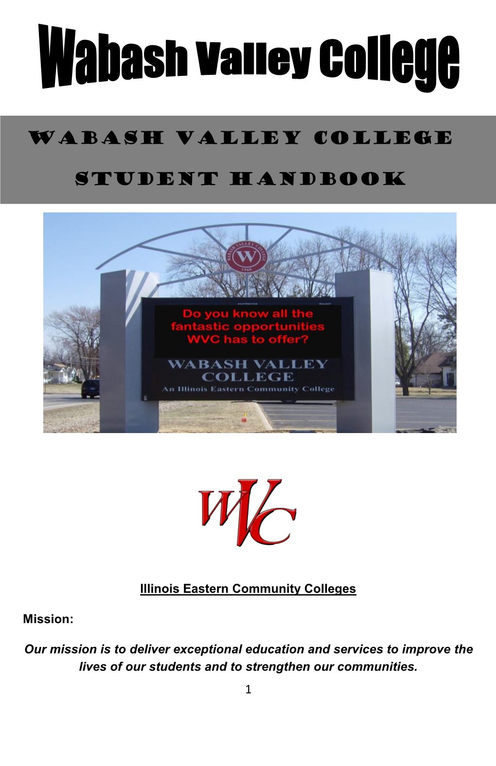 Wabash Valley College Student Handbook