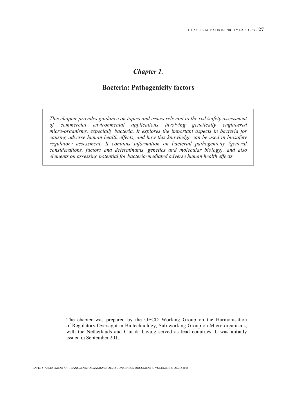 Chapter 1. Bacteria: Pathogenicity Factors