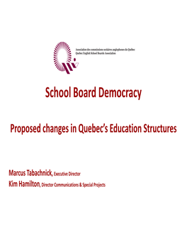 Changes in Quebec's Education System