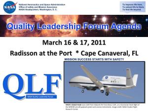 March 16 & 17, 2011 Radisson at the Port * Cape Canaveral, FL