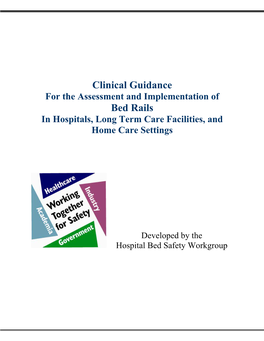 Hospital Bed Safety Workgroup Clinical Guidance