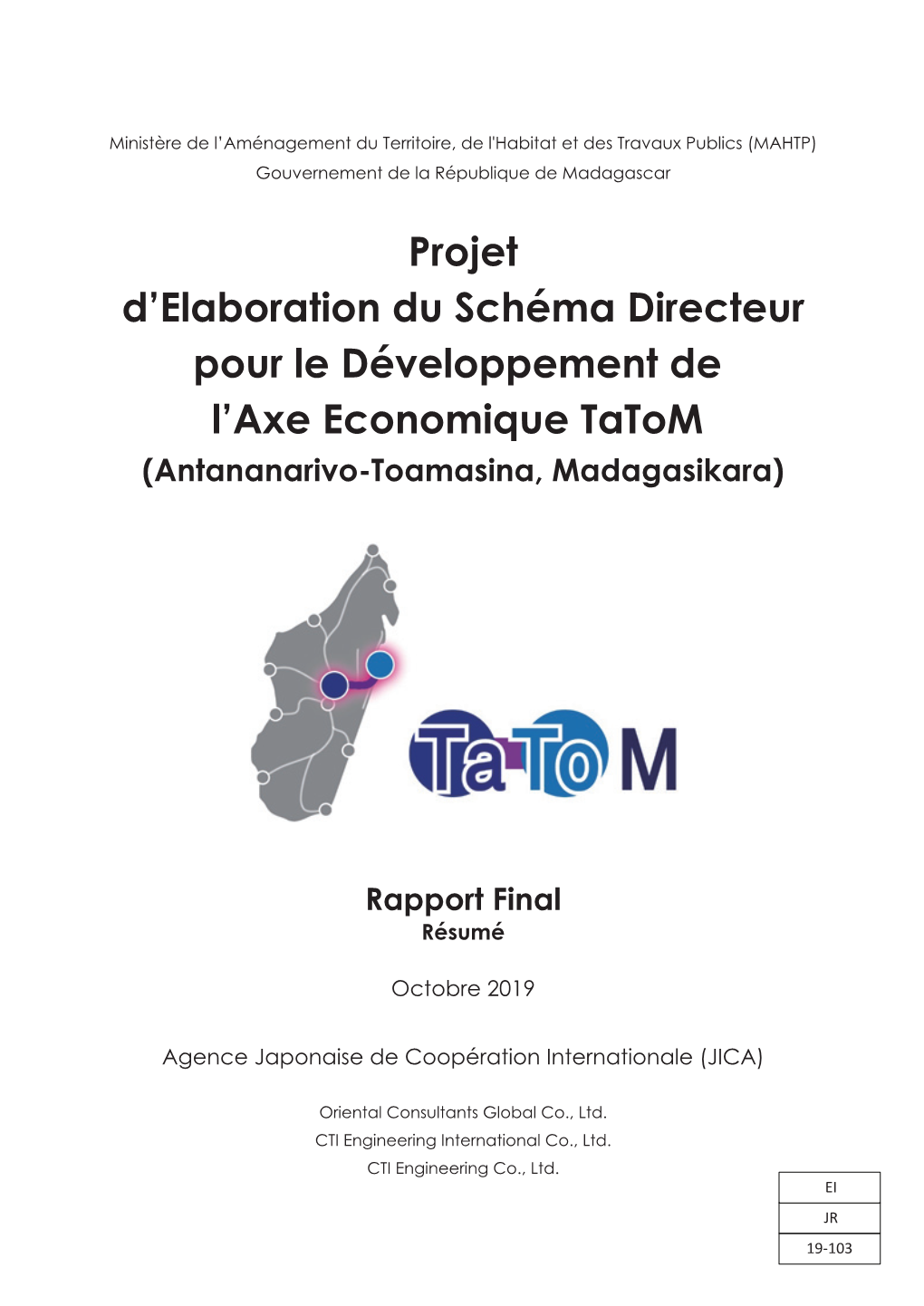 Projet D'elaboration Du Schéma Directeur Pour Le Développement