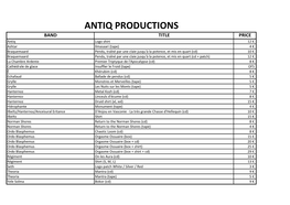 Antiq Productions