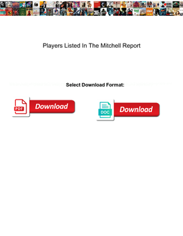 Players Listed in the Mitchell Report