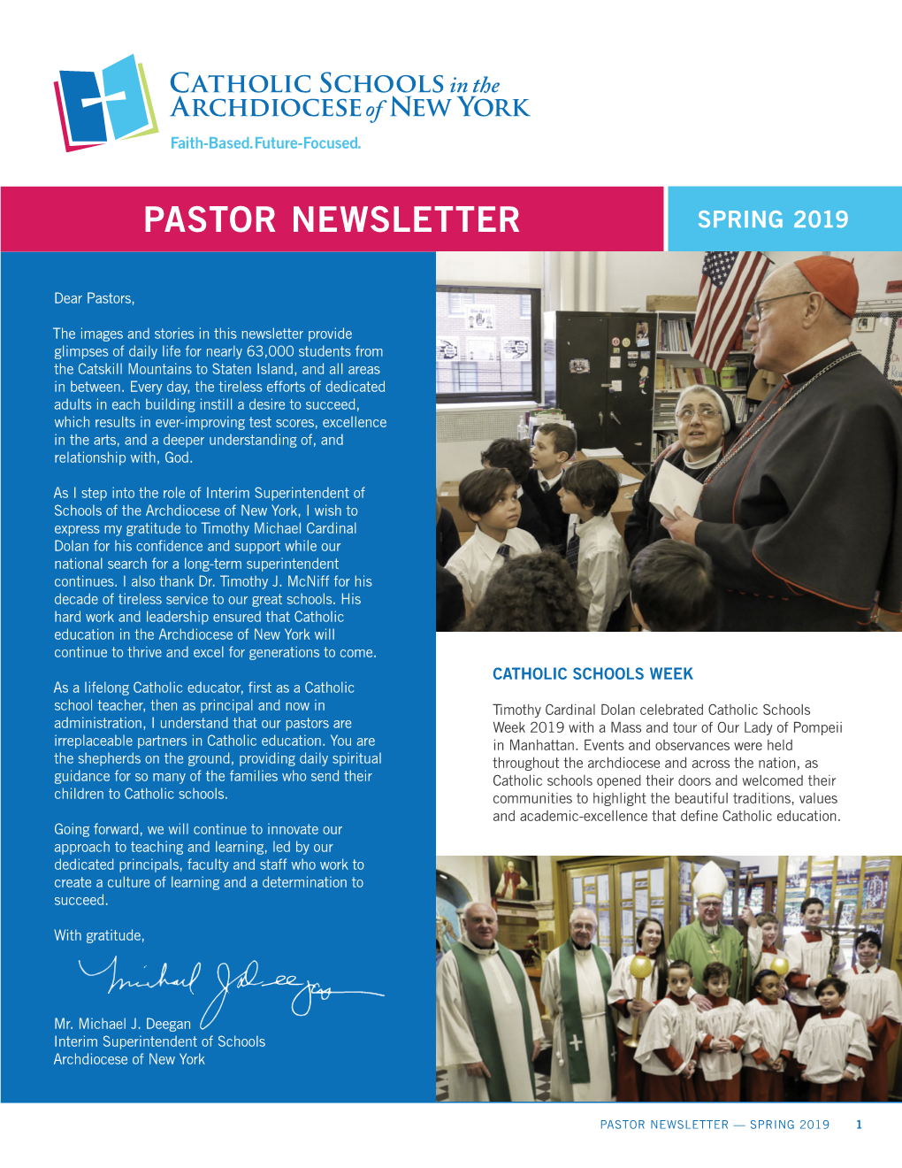 Pastor Newsletter Spring 2019