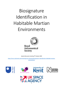 Biosignature Identification in Habitable Martian Environments
