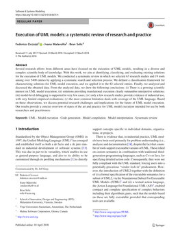 Execution of UML Models: a Systematic Review of Research and Practice