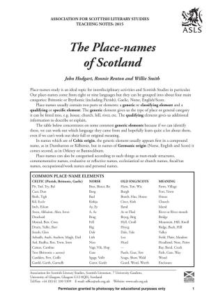 The Place-Names of Scotland