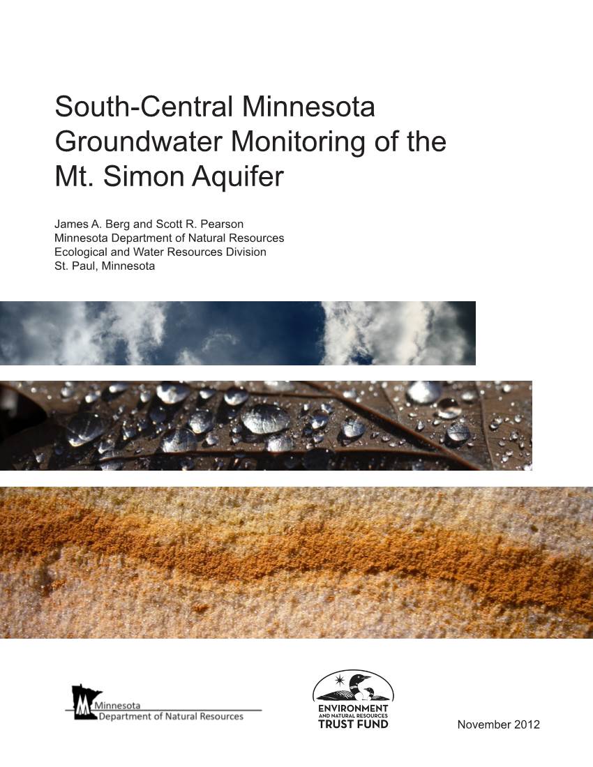 South-Central Minnesota Groundwater Monitoring of the Mt