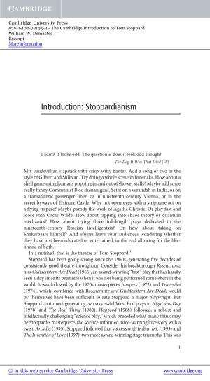 Introduction: Stoppardianism