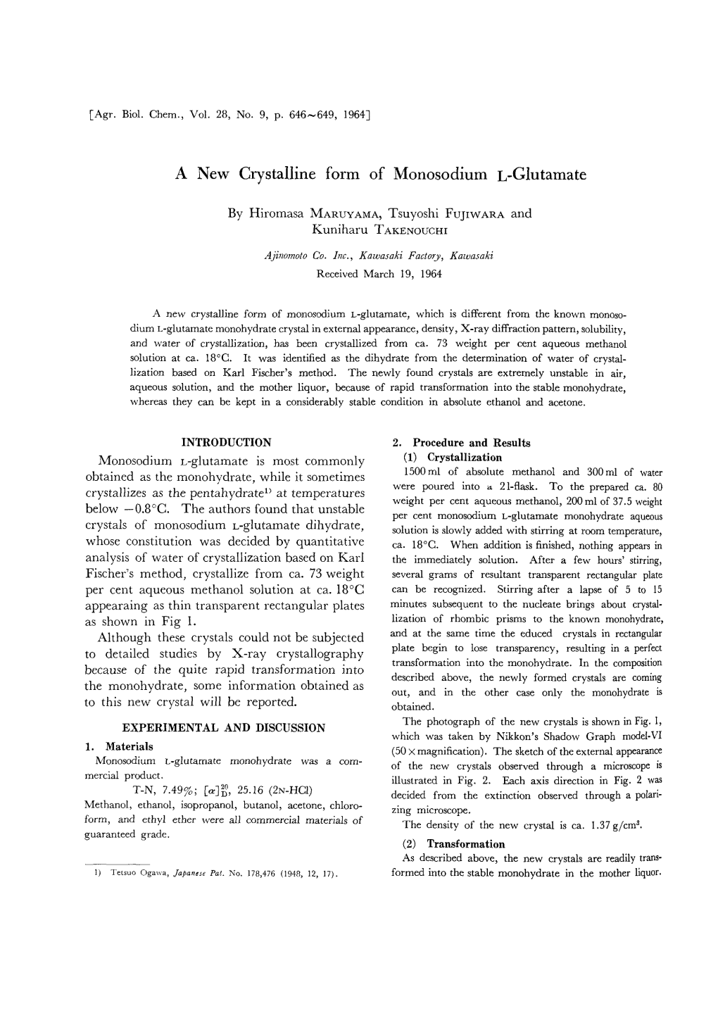 INTRODUCTION Monosodium L-Glutamate Is Most Commonly