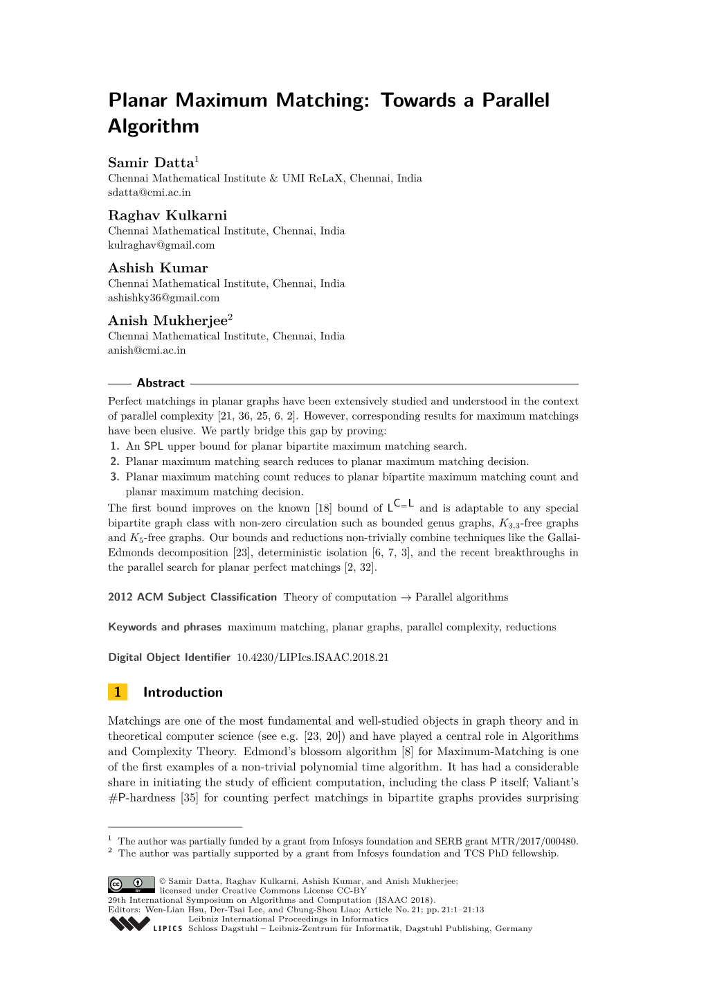 Planar Maximum Matching: Towards a Parallel Algorithm