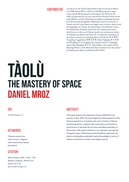 The Mastery of Space Daniel Mroz