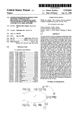 United States Patent (19) 11 Patent Number: 5,742,845 Wagner 45) Date of Patent: Apr