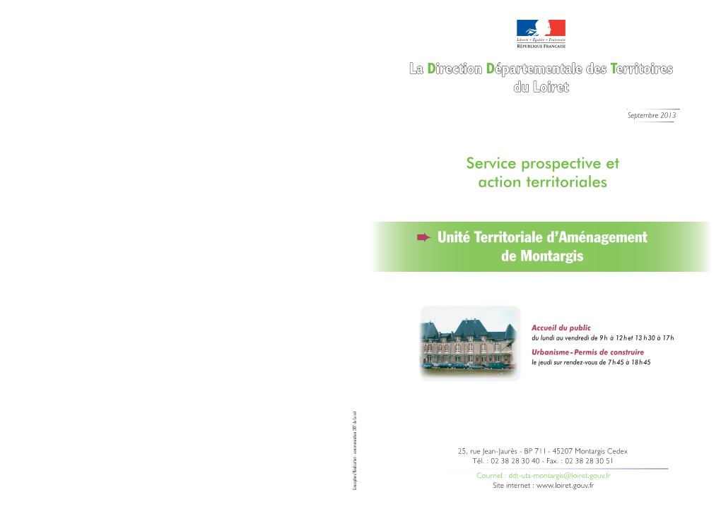 Unité Territoriale D'aménagement De Montargis Service Prospective Et