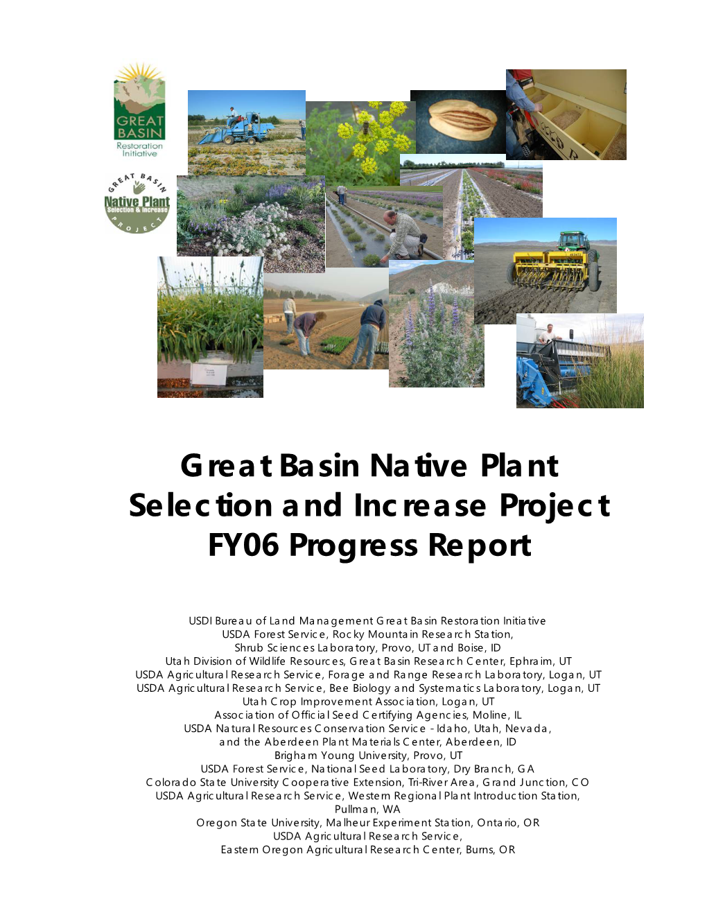 Great Basin Native Plant Selection and Increase Project: 2006