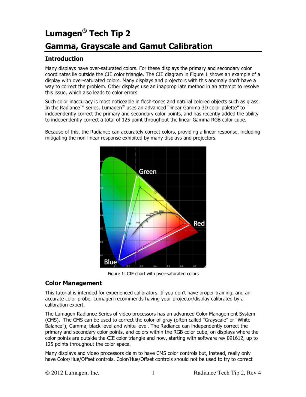 Lumagen Tech Tip 2 Gamma, Grayscale and Gamut Calibration