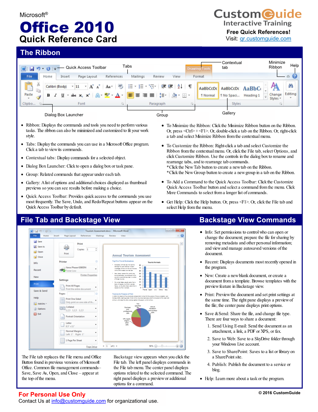 Office 2010 Quick Reference