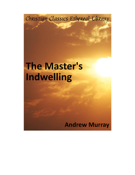 The Master's Indwelling