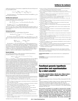 Functional Genomic Hypothesis Generation and Experimentation By