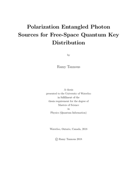 Polarization Entangled Photon Sources for Free-Space Quantum Key Distribution