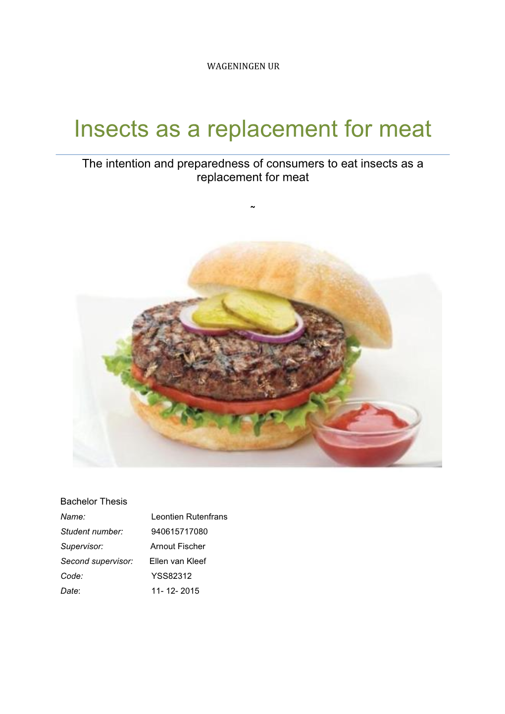 Insects As a Replacement for Meat