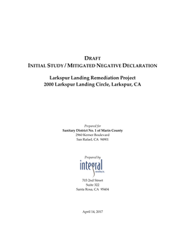 Larkspur Landing Remediation Project 2000 Larkspur Landing Circle, Larkspur, CA