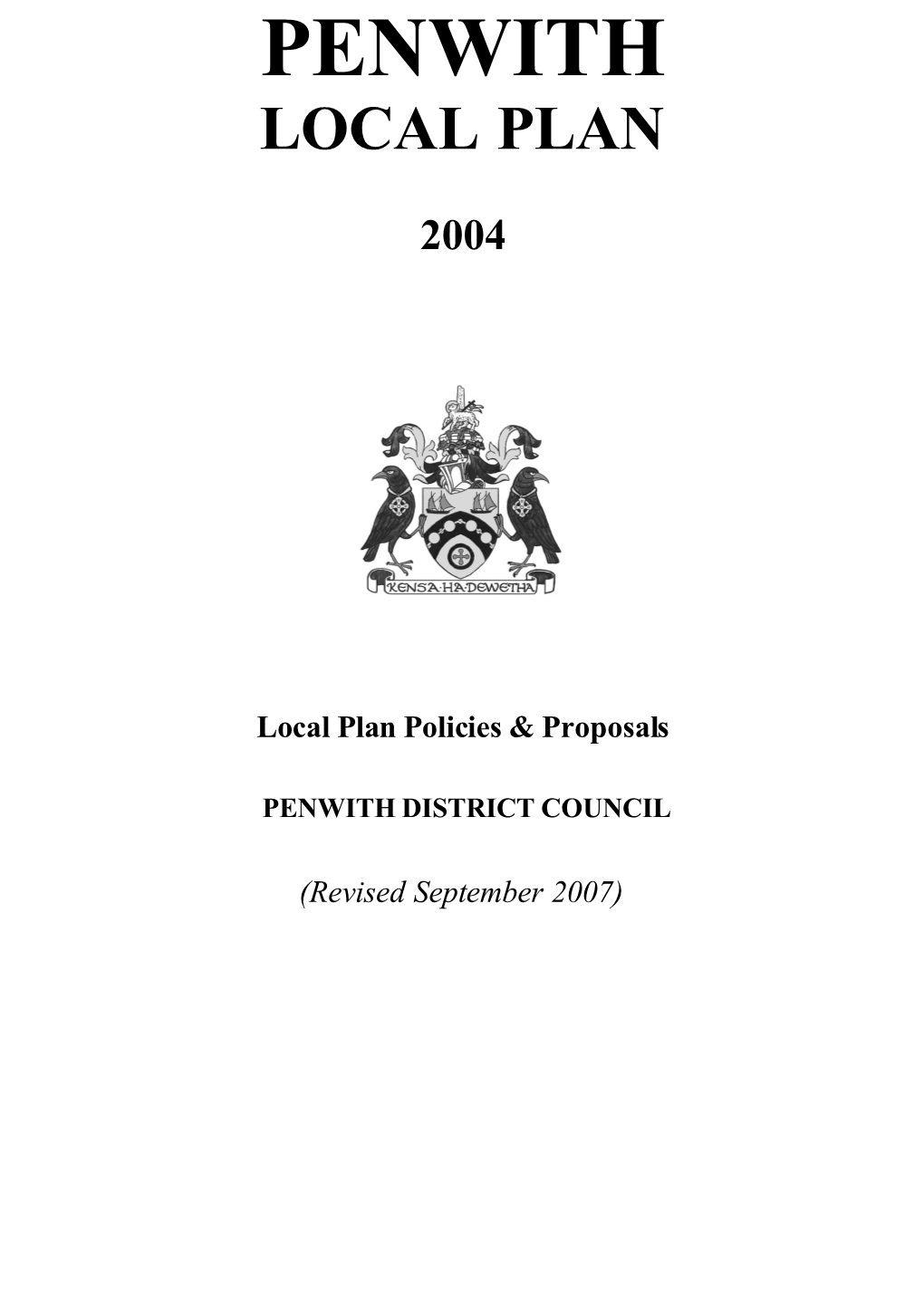 Penwith Local Plan Policies & Proposals