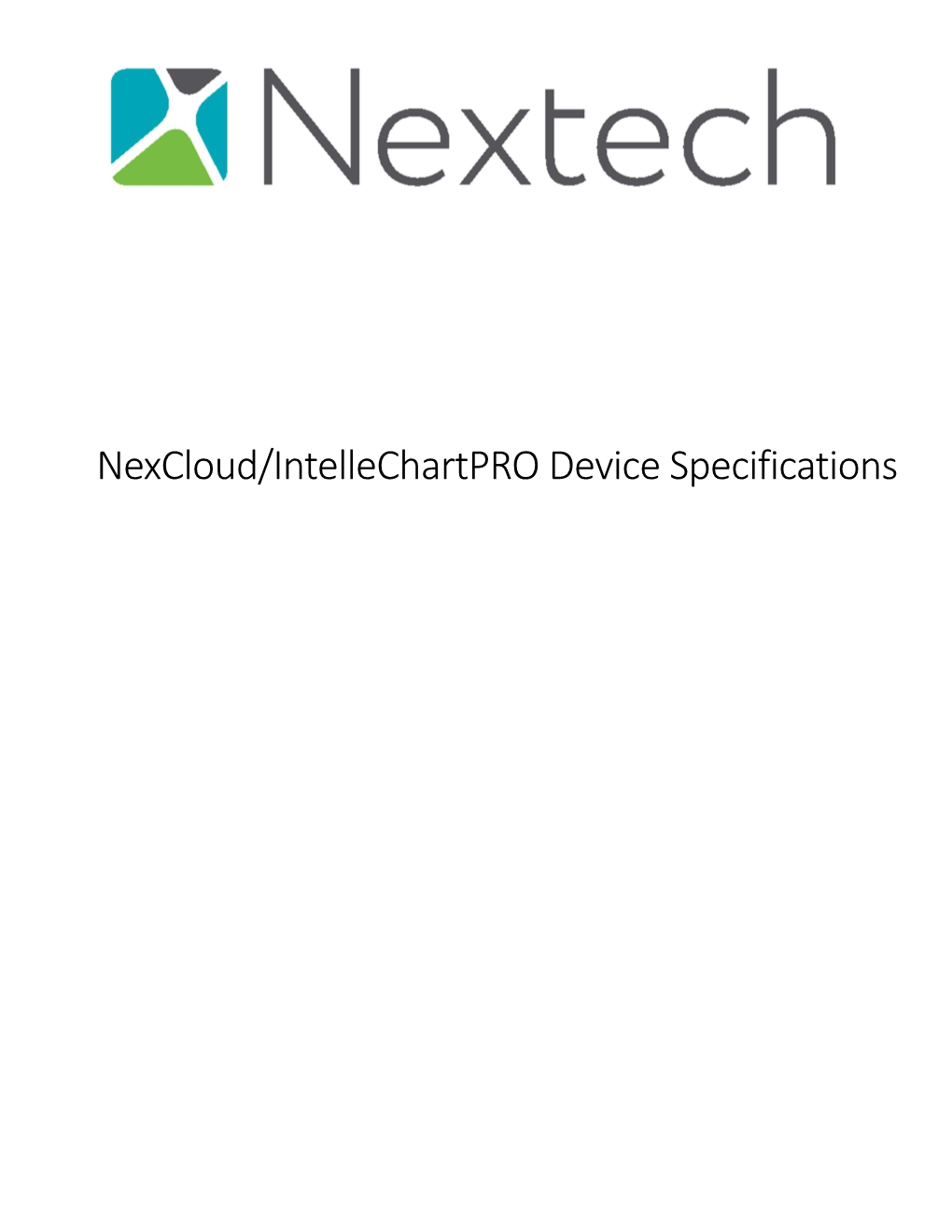 Nexcloud/Intellechartpro Device Specifications