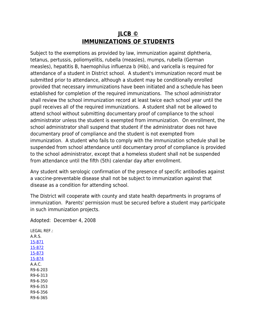 Jlcb Immunizationsofstudents