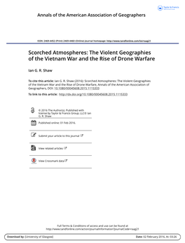 The Violent Geographies of the Vietnam War and the Rise of Drone Warfare