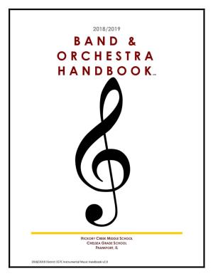 Band/Orchestra Handbook 2018 2019 0217