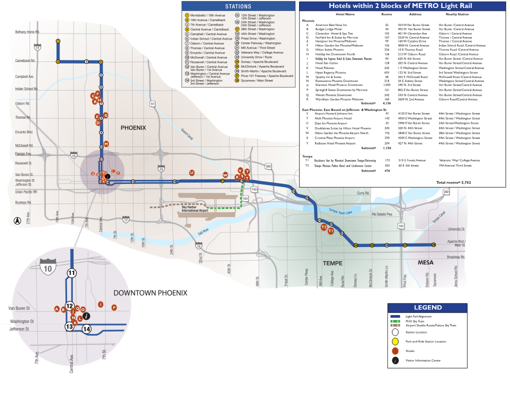 Hotels Within 2 Blocks of METRO Light Rail