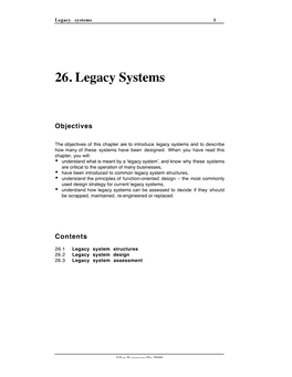 26. Legacy Systems