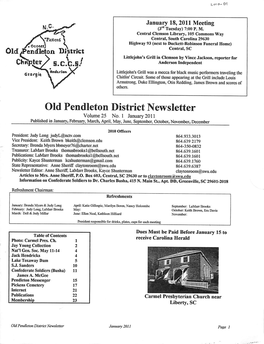 Old Pendleton District Newsletter Volume 25 No
